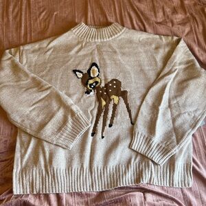 Disney Tan Sweater with Bambi Design
